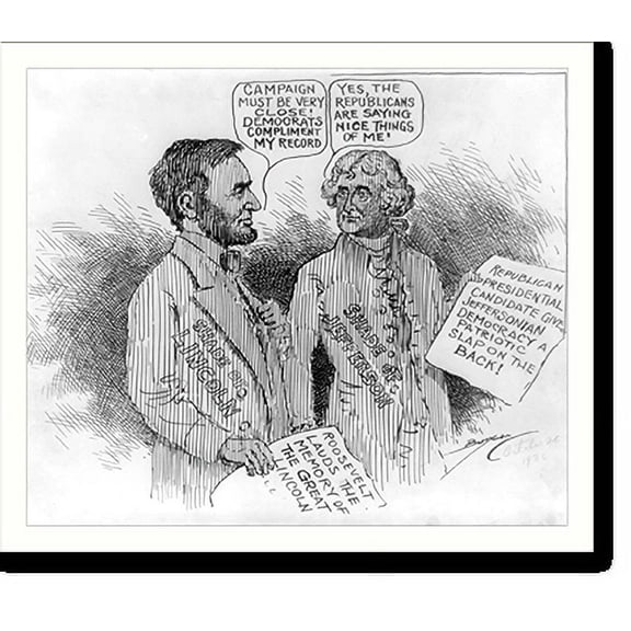 Historic Print, Campaign must be very close! : Democrats compliment my record, 18" x 24"