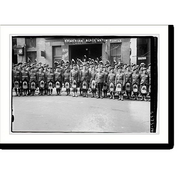 Historic Print, Canadian Black Watch Pipers, 1925 - 2, 16" x 20"