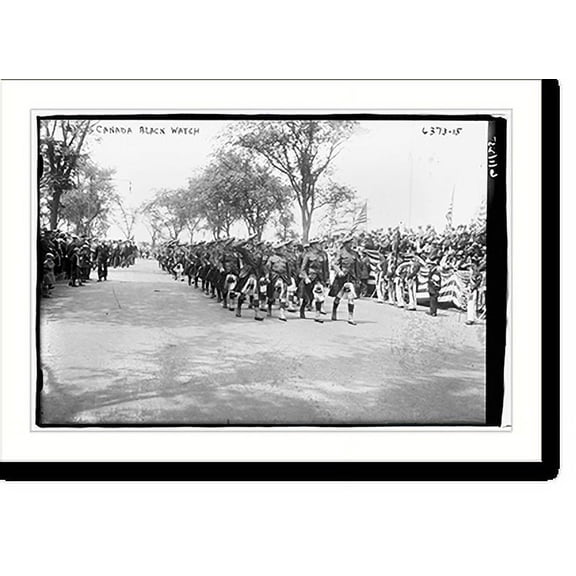 Historic Print, Canadian Black Watch Pipers, 1925 - 3, 18" x 24"