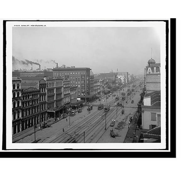 Historic Print, Canal St., New Orleans, La., 16" x 20"