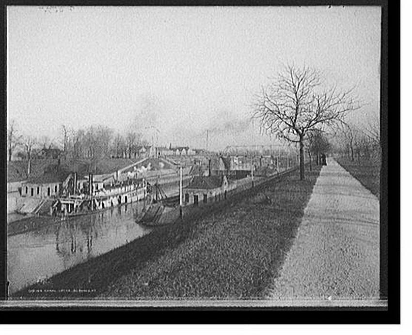 Historic Print, Canal locks, Louisville, Ky. 3, 16" x 20"