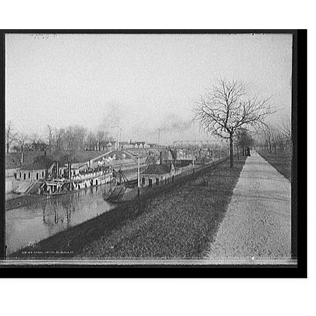 Historic Print, Canal locks, Louisville, Ky. 3, 16" x 20"