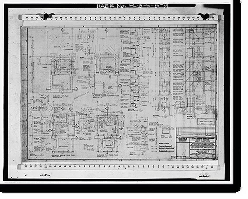 Historic Print, Cape Canaveral Air Station, Launch Complex 17, Facility 28501, East end of