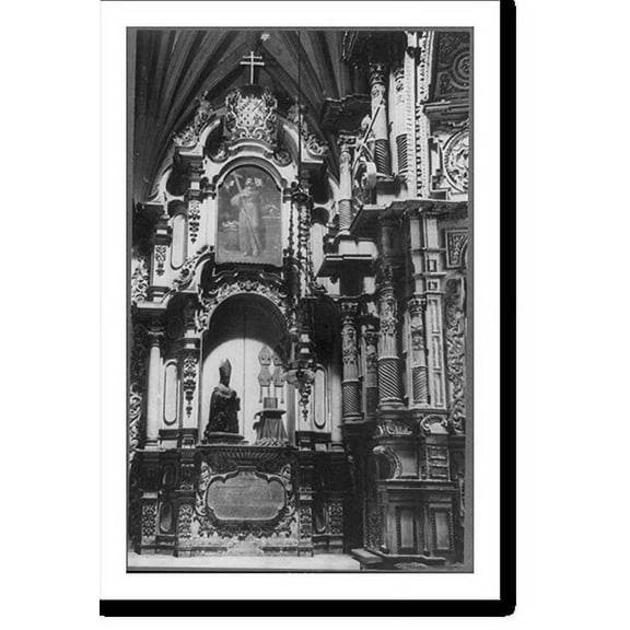 Historic Print, Capilla del Santisimo: Retablo, Cathedral, Lima, Peru, 18" x 24"