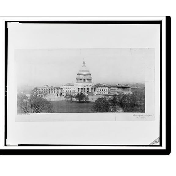 Historic Print, Capitol Building at Washington, D.C., 18" x 24"