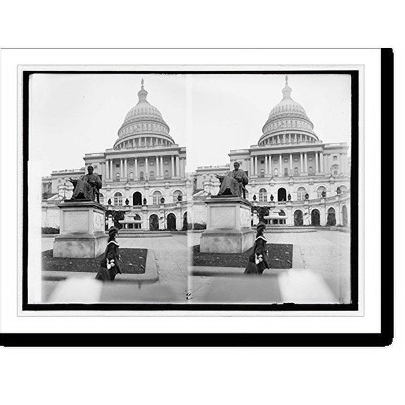 Historic Print, Capitol & John Marshall statue, 18" x 24"
