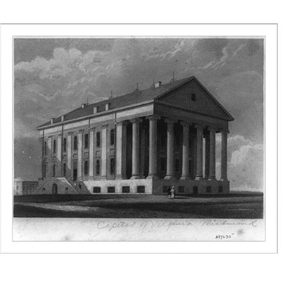 Historic Print, Capitol, Richmond, Virginia, 18" x 24"