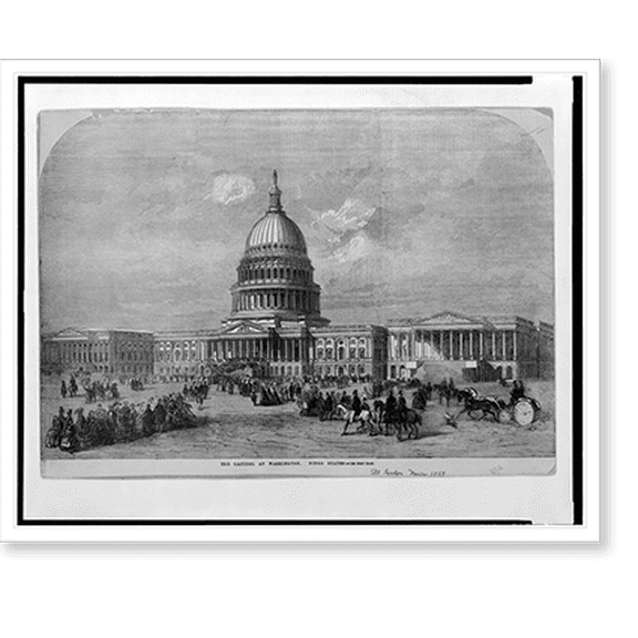 Historic Print, Capitol at Washington, United States, 16" x 20"