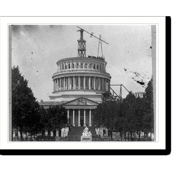 Historic Print, [Capitol dome construction], 18" x 24"