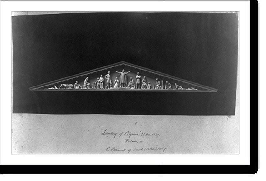 Historic Print, [Capitol, maquette of sculpture 'Landing of Pilgrims