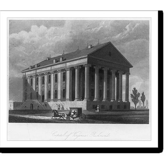 Historic Print, Capitol of Virginia, Richmond, 18" x 24"
