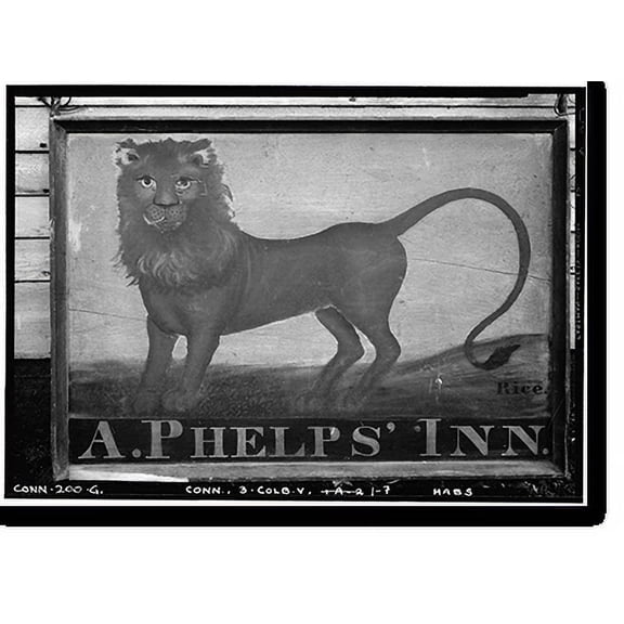 Historic Print, Captain Arah Phelphs Inn, Colebrook, Litchfield County, CT - 7, 16" x 20"