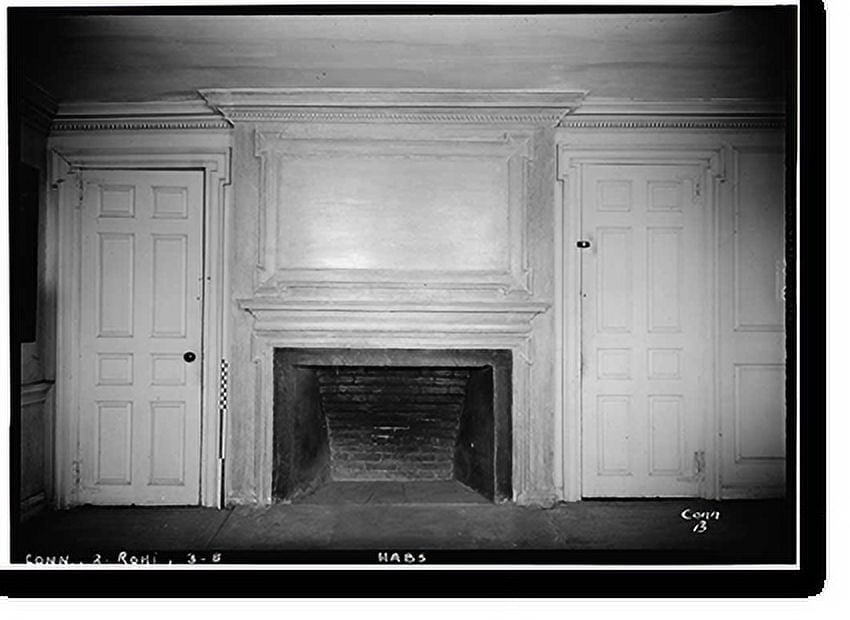 Historic Print, Captain Asa Deming House, Rocky Hill (moved to MA