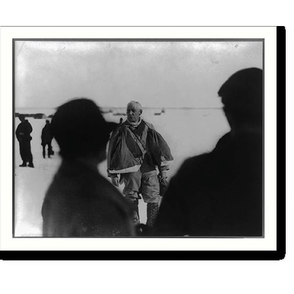 Historic Print, [Captain Roald Amundsen on his way to the Norge's hangar, King's Bay, Spitzbergen], 18" x 24"