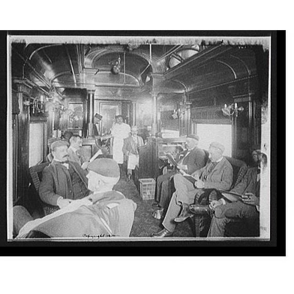 Historic Print, [Car interior, Chicago and Alton Railroad] - 2, 16" x 20"