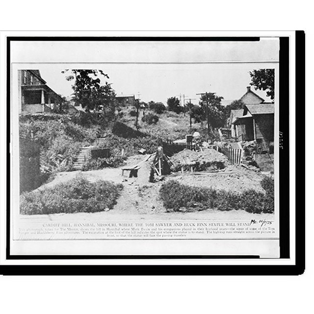 Historic Print, Cardiff Hill, Hannibal, Missouri, where the Tom Sawyer