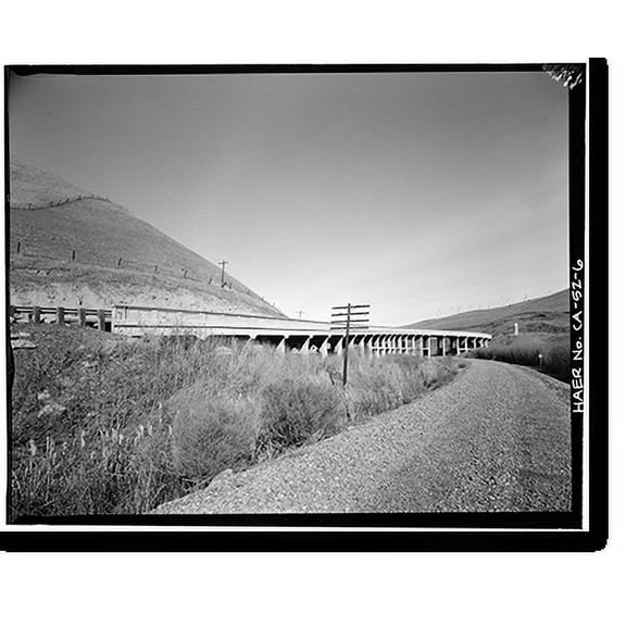 Historic Print, Carroll Overhead Bridge, Altamont Pass Road, Livermore vicinity, Alameda County, CA - 6, 18" x 24"
