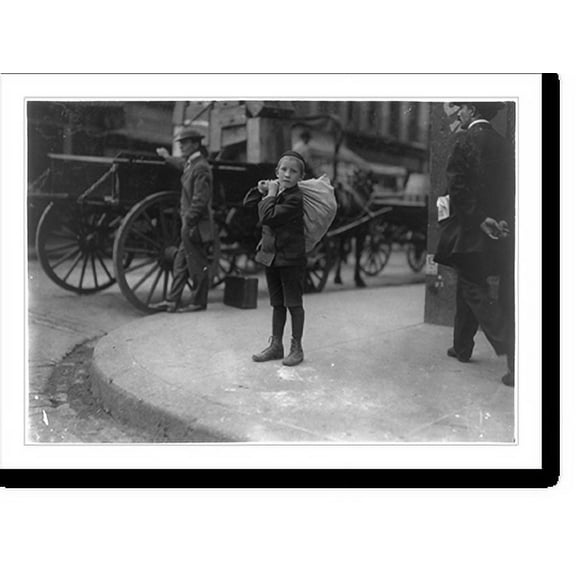 Historic Print, Carrying home decayed refuse from markets. Location: Boston, Massachusetts., 16" x 20"