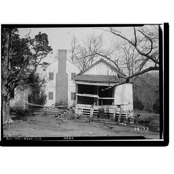 Historic Print, Carter's Quarters, Old Federal Road, Rock Spring, Walker County, GA - 3, 18" x 24"
