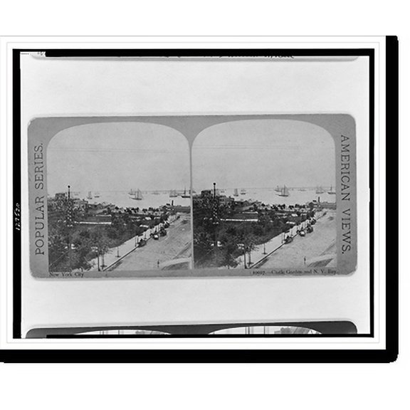 Historic Print, Castle Garden and N.Y. Bay, 18" x 24"