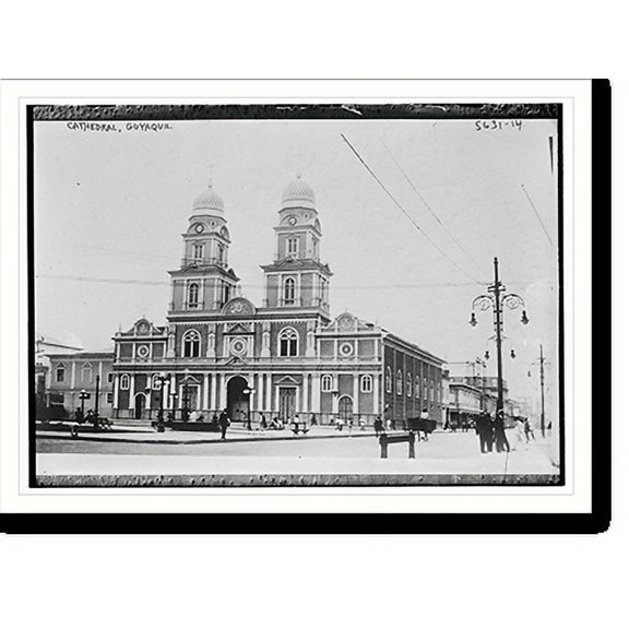 Historic Print, Cathedral, Guyaquil, 16" x 20"