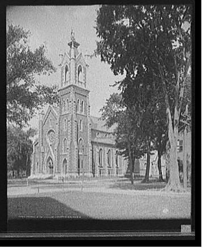 Historic Print, Cathedral of the Immaculate Conception, Burlington, Vt