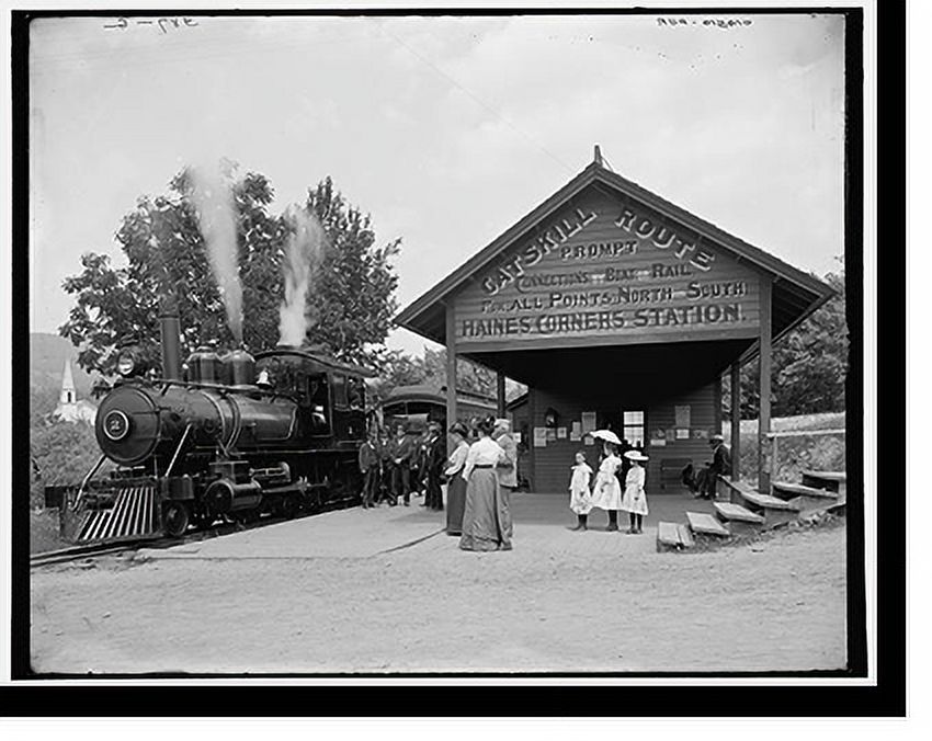 Historic Print, [Catskill Mountain railway station, Haines Corners