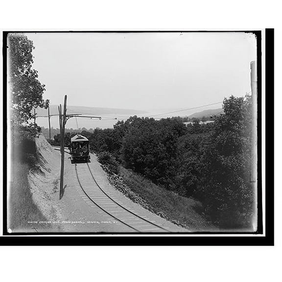 Historic Print, Cayuga Lake from Cornell Heights, Ithaca, N.Y., 16" x 20"