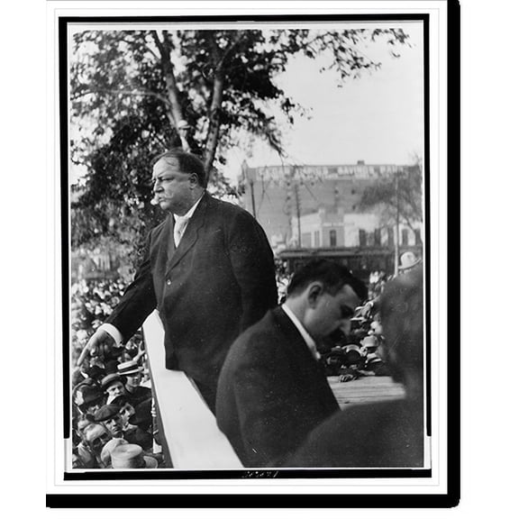 Historic Print, Cedar Rapids, Iowa, Sept. 26,1909. Pres. Howard Taft speaking, 16" x 20"