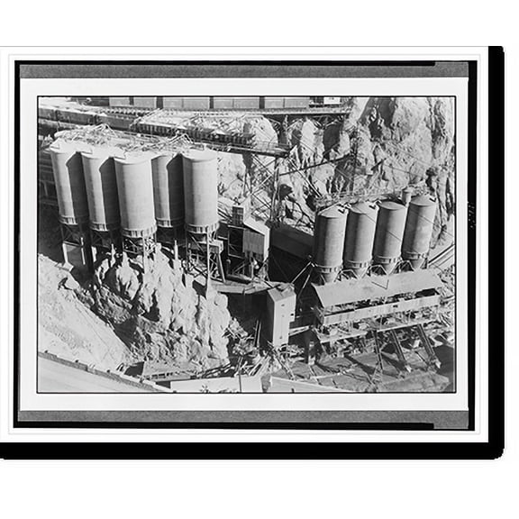 Historic Print, Cement blending and concrete mixing plants, 18" x 24"