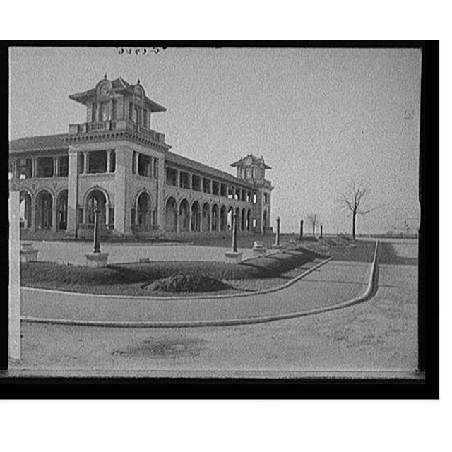 Historic Print, Cement steps, west side casino, [Belle Isle Park