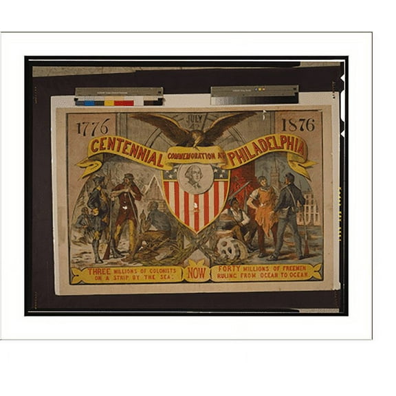 Historic Print, Centennial commemoration at Philadelphia July 4 1776-1876, 16" x 20"