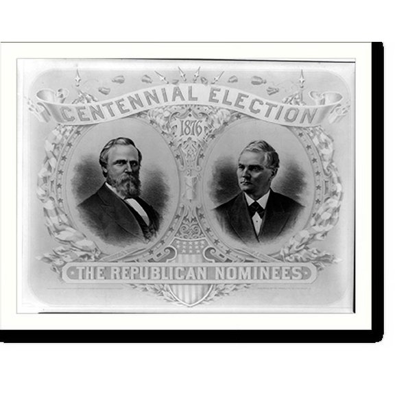 Historic Print, Centennial election. The republican nominees, 18" x 24"