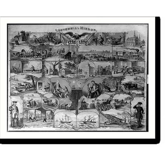 Historic Print, Centennial mirror, 18" x 24"