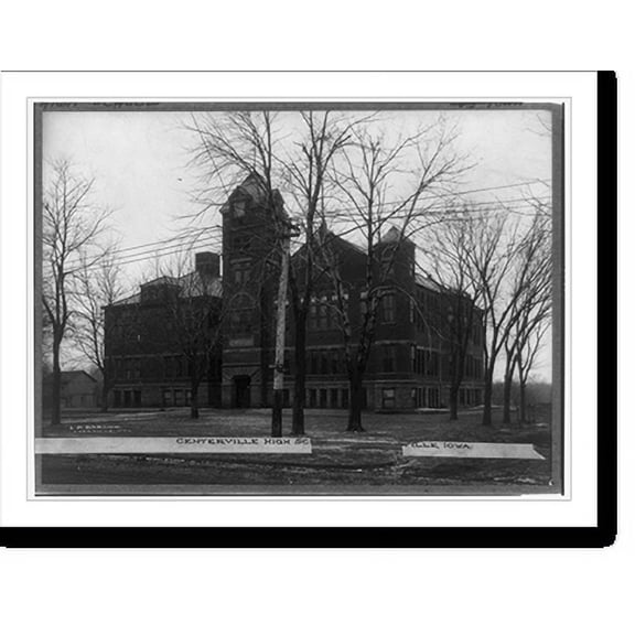 Historic Print, Centerville High School, Centerville, Iowa, 18" x 24"