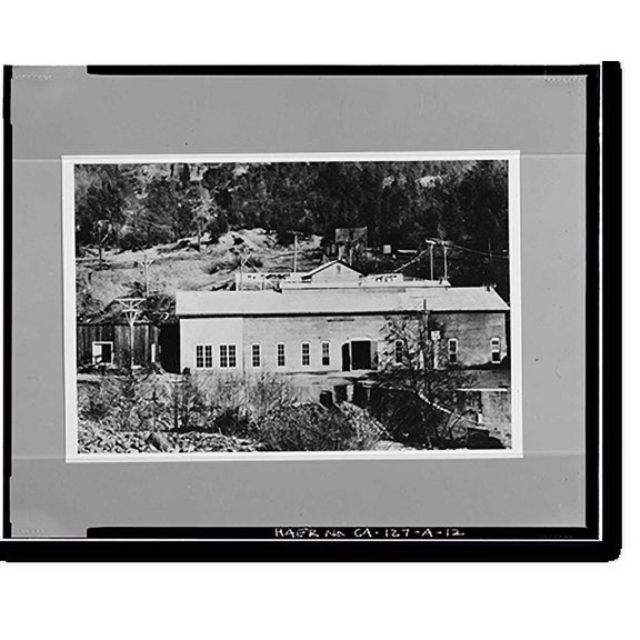 Historic Print, Centerville Hydroelectric System, Powerhouse, Butte Creek, Centerville, Butte County, CA - 12, 18" x 24"