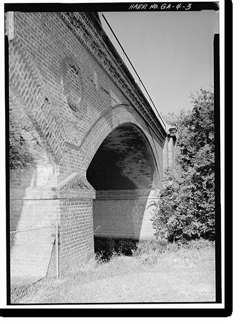 Historic Print, Central of Railway, 1860 Brick Arch Viaduct