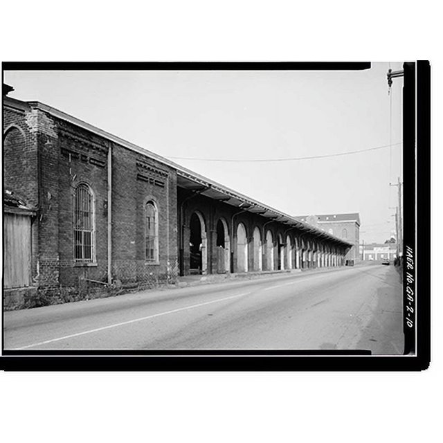 Historic Print, Central of Railway, Passenger Station & Train