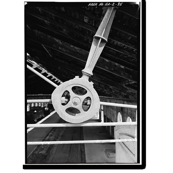 Historic Print, Central of Georgia Railway, Passenger Station & Train Shed, Corner of Louisville (Railroad) Road & West Broad, Savannah, Chatham County, GA - 34, 18" x 24"