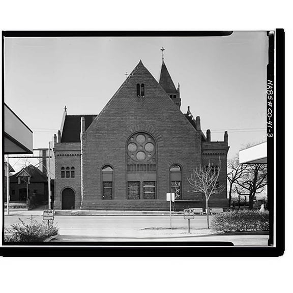 Historic Print, Central Presbyterian Church, 1660 Sherman Street, Denver, Denver County, CO - 3, 16" x 20"