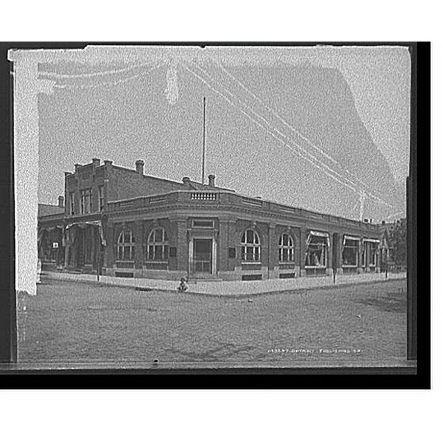 Historic Print, [Central Savings Bank, St. Aubin Avenue Branch, Detroit