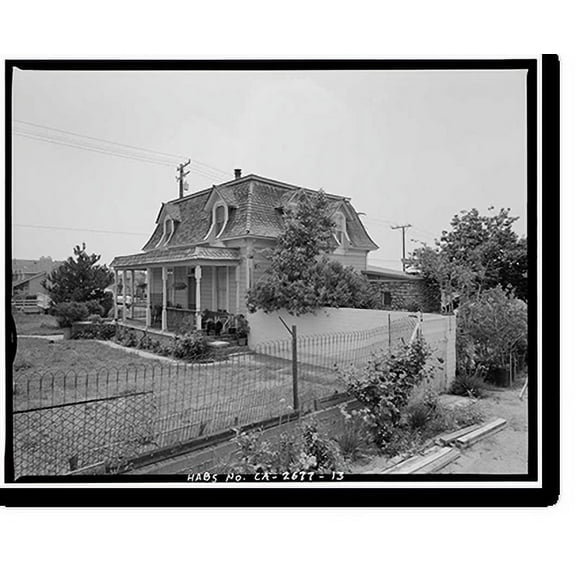 Historic Print, Chaffey-Isle House, 5490 Etiwanda Avenue, Rancho Cucamonga, San Bernardino County, CA - 13, 16" x 20"
