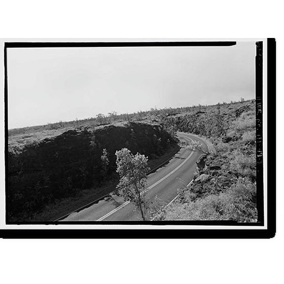 Historic Print, Chain of Craters Road, Volcano, Hawaii County, HI - 3, 18" x 24"
