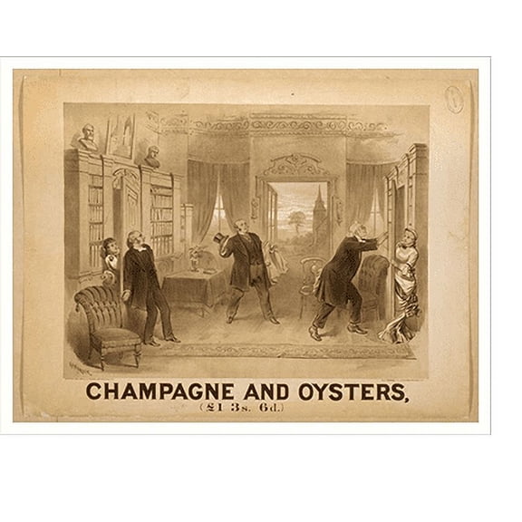 Historic Print, Champagne and oysters - 2, 16" x 20"