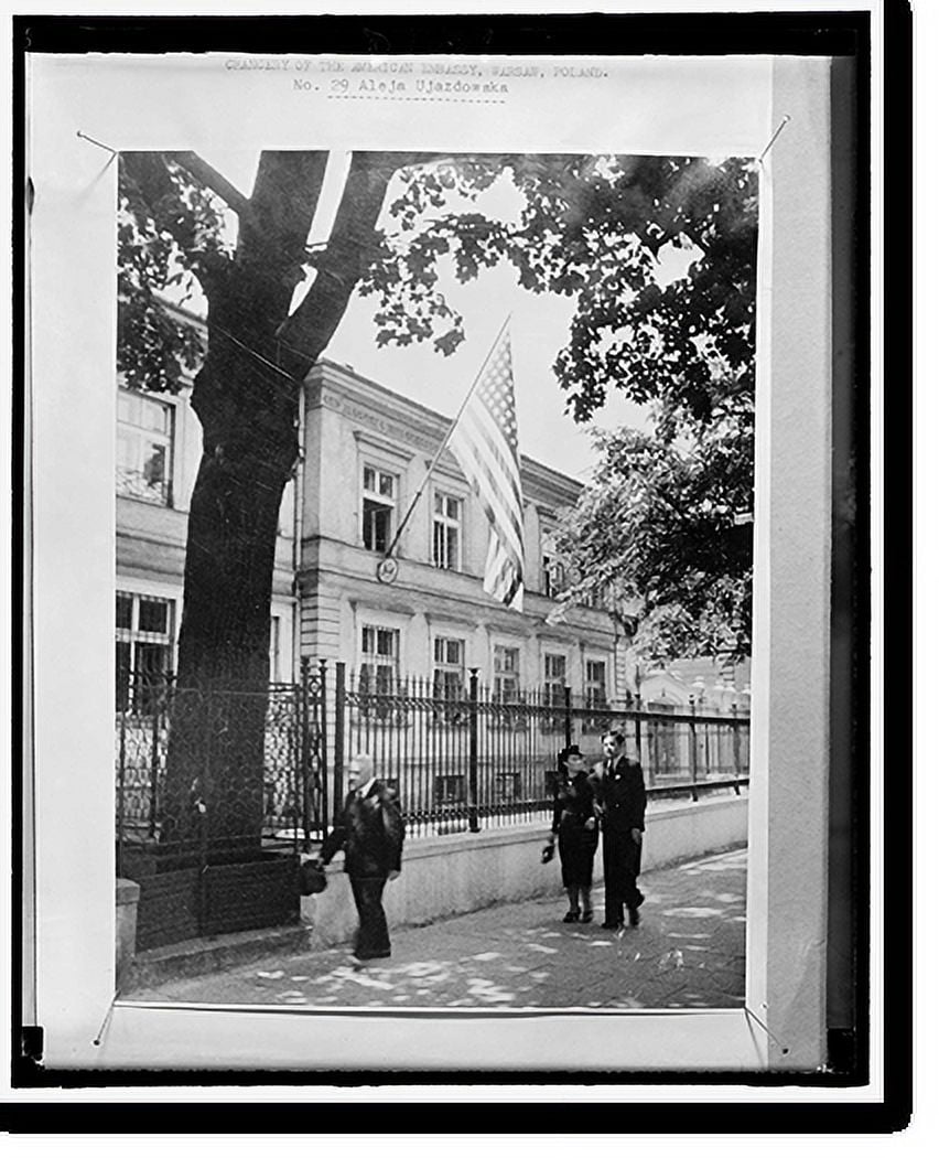 Historic Print, Chancery of the U.S. Embassy in Warsaw, Poland, 9139