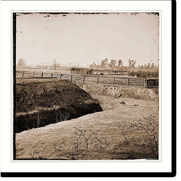 Historic Print, Chapins Bluff Virginia (vicinity). Fort Burnham, 16" x 20"