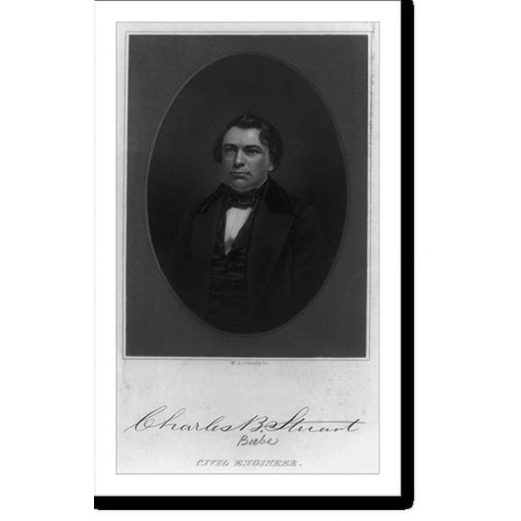 Historic Print, Charles B. Stuart, civil engineer.W.L. Ormsby, sc., 18" x 24"
