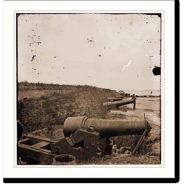 Historic Print, Charleston South Carolina (vicinity). Fort Johnson