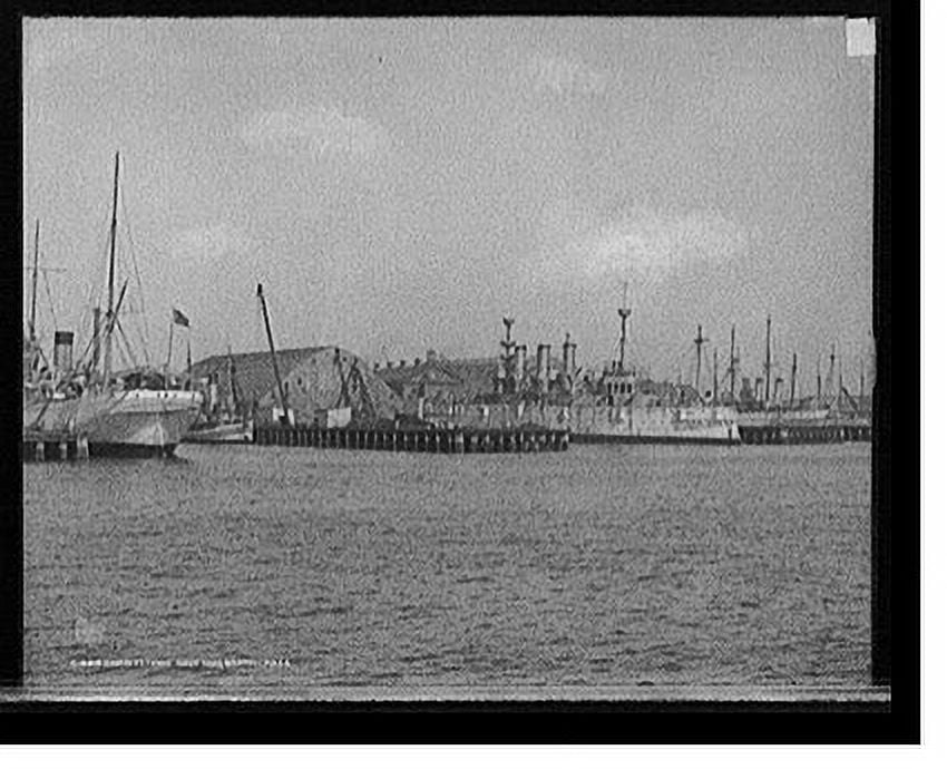 Historic Print, Charlestown Navy Yard, Boston, Mass. 2, 16" x 20