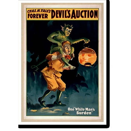 Historic Print, Chas. H. Yales forever Devils auction, 16" x 20"